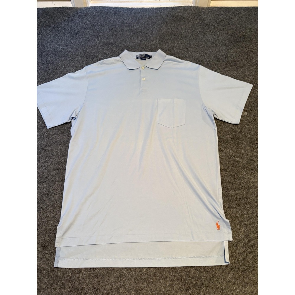VTG Polo Ralph Lauren Polo Shirt Mens Medium Pocket Single Stitch Pony